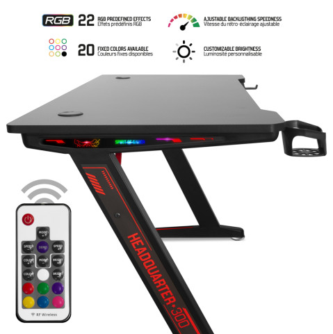 Spirit of Gamer Headquarter 300 RGB Gamer asztal