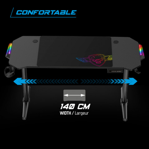 Spirit of Gamer Headquarter 800 RGB Gamer asztal állítható magassággal