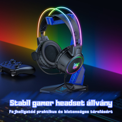 Onikuma ST-3 Headset állvány - Fekete-Kék