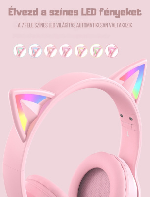 Onikuma B90 Vezeték Nélküli Gamer Headset - Cicafüles