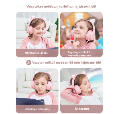 Onikuma B90 Vezeték Nélküli Gamer Headset - Cicafüles