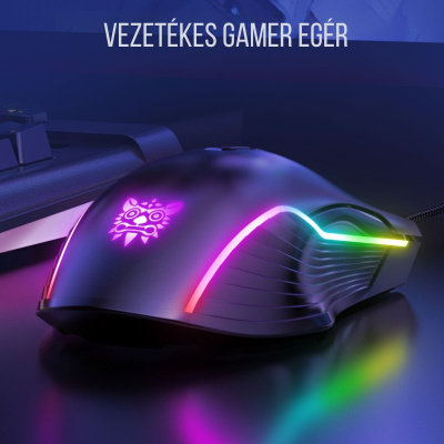 Onikuma CW905 Gamer Egér - Fekete