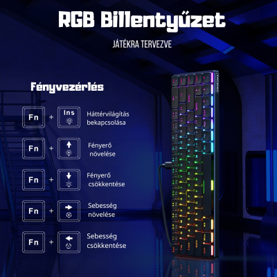 Onikuma G29 Mechanikus Gamer Billentyűzet - Angol kiosztás