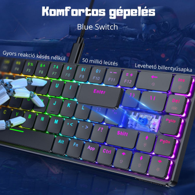 Onikuma G29 Mechanikus Gamer Billentyűzet - Angol kiosztás