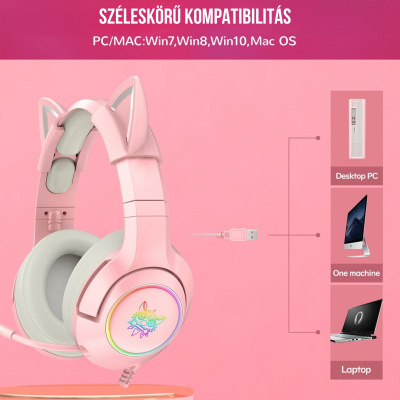 Onikuma K9 Cicafüles Gamer Headset