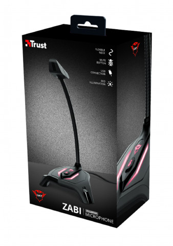Trust GXT215 Zabi LED-es megvilágított USB mikrofon