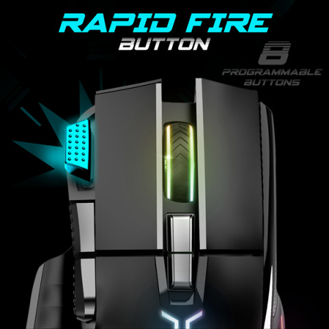 Spirit of Gamer PRO-M5 RGB Vezetékes gamer egér - fekete