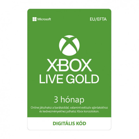 Xbox Live Gold 3 hónapos előfizetés (Beváltó kód)