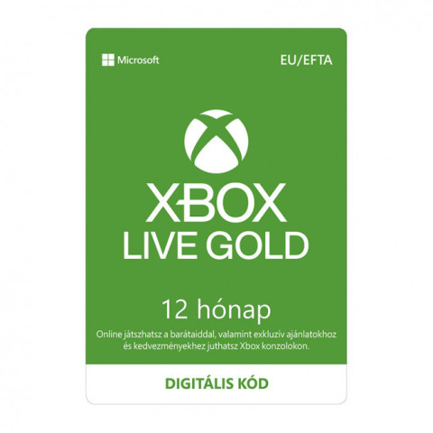 Xbox Live Gold 12 hónapos előfizetés (Beváltó kód)