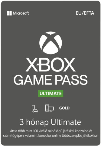 Xbox Game Pass Ultimate 3 hónapos előfizetés (Beváltó kód)