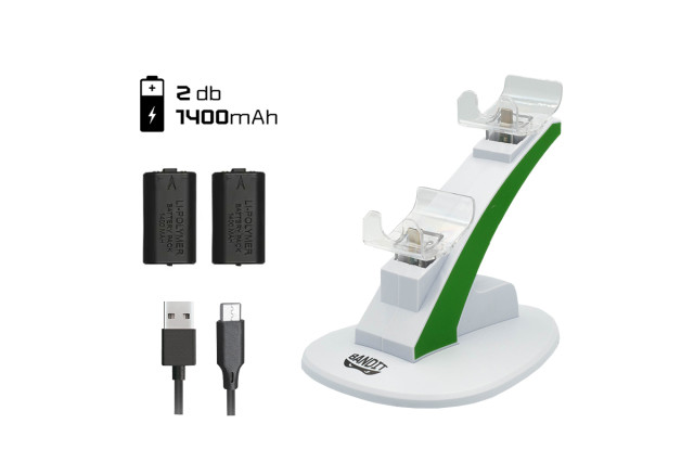 BANDIT Xbox Series X & S - Töltőállomás + 2 db 1400mAh akkumulátor