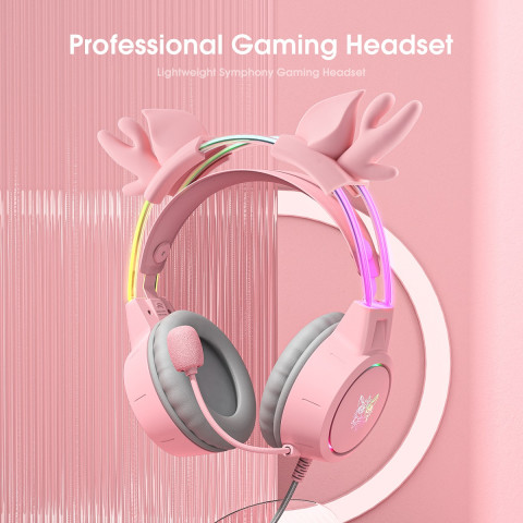 Onikuma X15 PRO Gamer Fejhallgató - Rénszarvasos