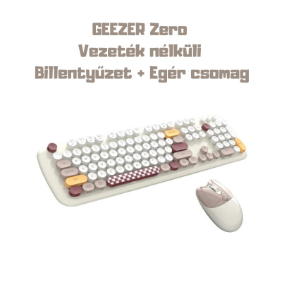 GEEZER Zero Vezeték nélküli Billentyűzet + Egér csomag - Angol kiosztás