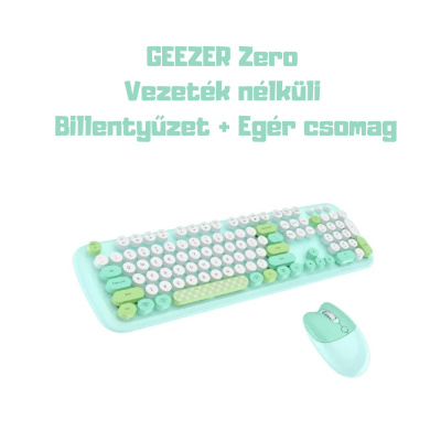 GEEZER Zero Vezeték nélküli Billentyűzet + Egér csomag - Angol kiosztás