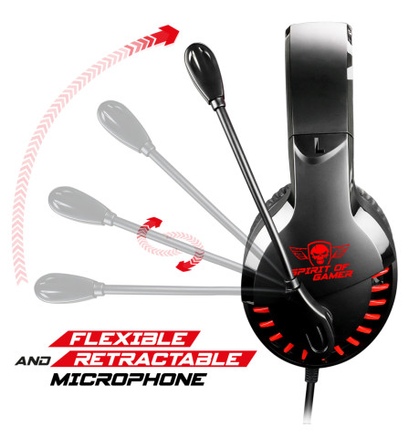 Spirit of Gamer PRO-H3 Gamer Headset - Fekete-piros