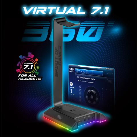 Spirit of Gamer SENTINEL 7.1 Headset állvány - Fekete