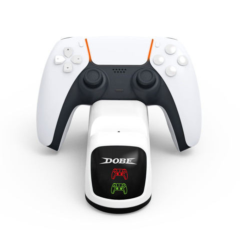 Dobe Playstation 5 Dual Sense/Edge Dupla Töltőállomás - Fehér