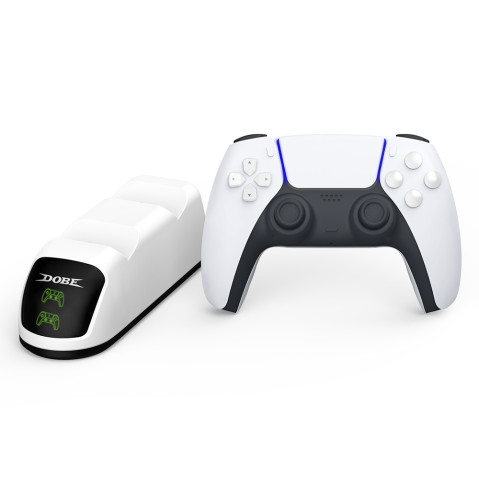 Dobe Playstation 5 Dual Sense/Edge Dupla Töltőállomás - Fehér