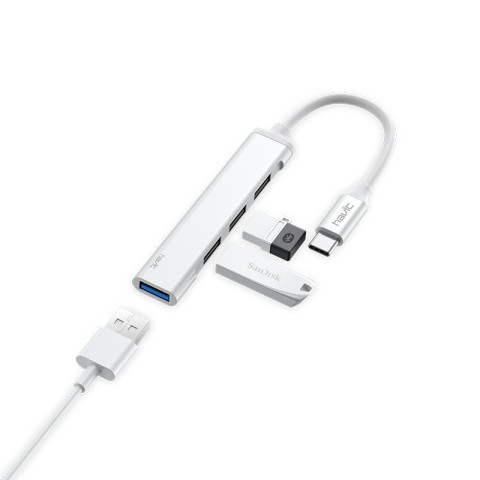 Havit HB41 USB-Type C Hub - Fehér