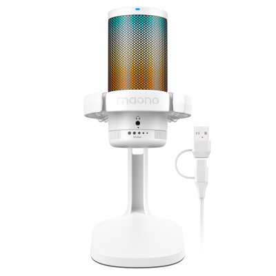 MAONO DGM20 USB Streamer/Gamer Mikrofon RGB - Fehér