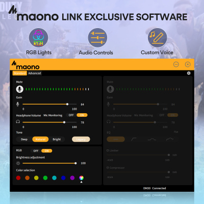 MAONO DM30 RGB USB Streamer/Gamer Mikrofon - Lila