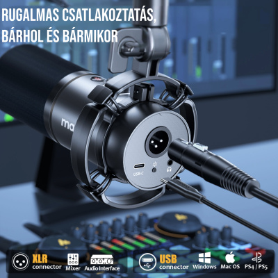 MAONO PD200X USB Dynamic Streamer/Podcast Mikrofon RGB