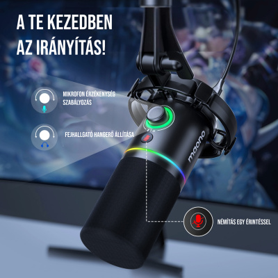 MAONO PD200X USB Dynamic Streamer/Podcast Mikrofon RGB