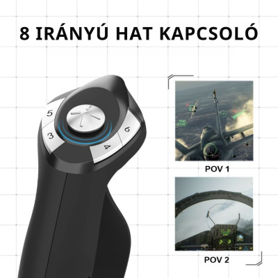 PXN-2119 PRO - Repülésvezérlő Joystick