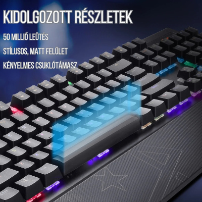 Vertux Toucan Mechanikus Gamer Billentyűzet - ANGOL KIOSZTÁS