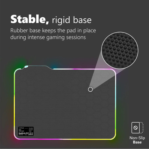 Vertux FLUXPAD RGB Gamer Egérpad - M