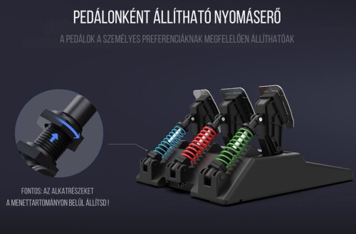 PXN-A3 Mágneses Gamer Pedál Szett