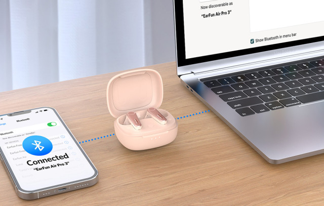 Earfun AirPro 3 Vezeték Nélküli TWS Fülhallgató - Pink