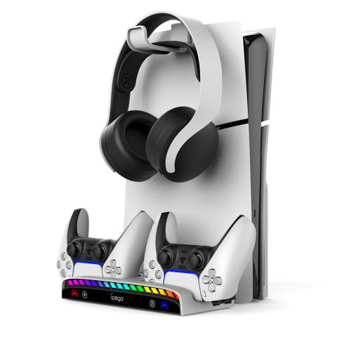 iPega PG-P5S011 Multifunkciós Playstation 5 Slim RGB Fali Tartó Állvány PS5