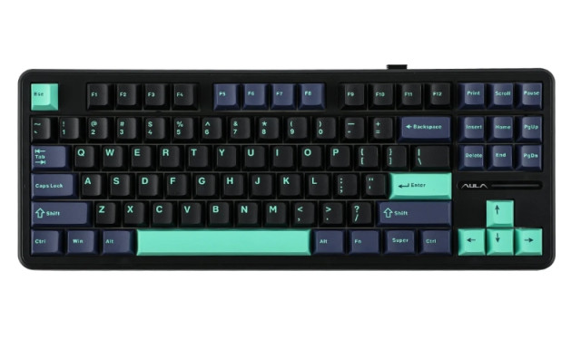 AULA F87 Dark Storm Vezeték Nélküli Mechanikus Gamer Billentyűzet