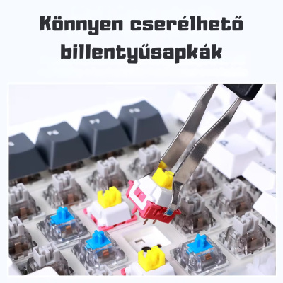 AULA F87 Wilderness Vezeték Nélküli Mechanikus Gamer Billentyűzet
