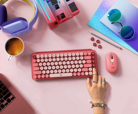 LOGITECH POP Keys Vezeték nélküli Mechanikus Billentyűzet Emoji Gombokkal - Angol kiosztás