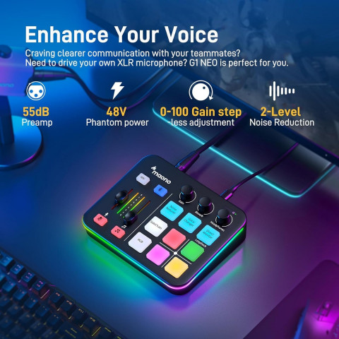 MAONO G1 Neo Streamer/Gamer Audio Mixer