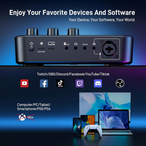 MAONO G1 Neo Streamer/Gamer Audio Mixer