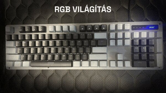 Acer OKW212 Mechanikus Gamer Billentyűzet - Fekete-Szürke - Angol kiosztás!