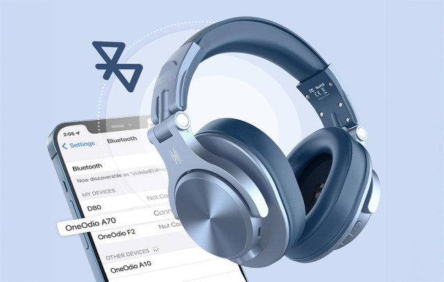 OneOdio Fusion A70 Vezeték Nélküli Bluetooth Headset - Világoskék