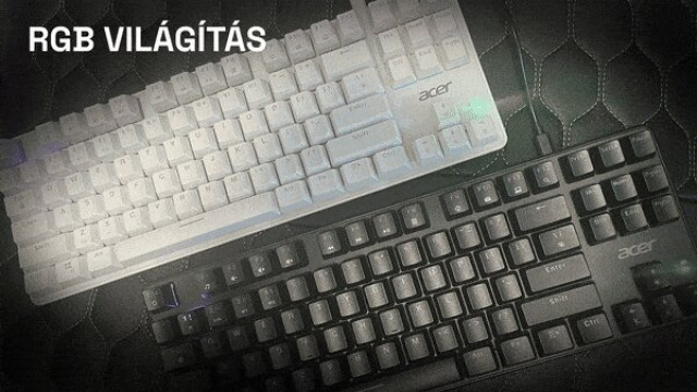 Acer OKW132 Plus Vezeték Nélküli Mechanikus Gamer Billentyűzet - Fekete - Angol kiosztás!