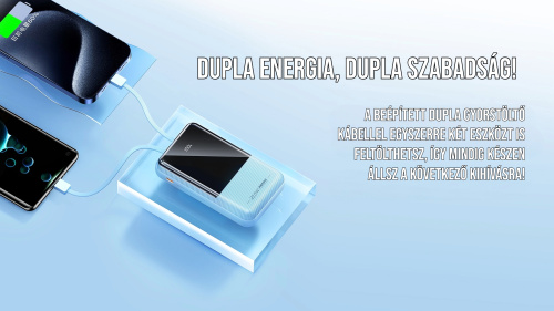 Remax Potent Pro Series gyorstöltő Powerbank 20000mAh