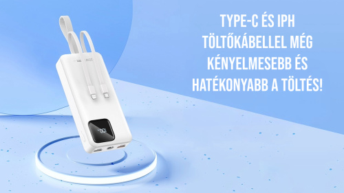 Remax Suji Series gyorstöltő Powerbank PD+QC 22,5W 30000mAh