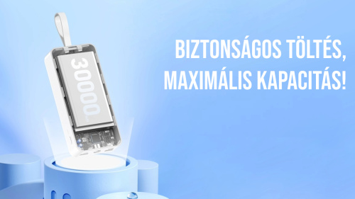 Remax Suji Series gyorstöltő Powerbank PD+QC 22,5W 30000mAh