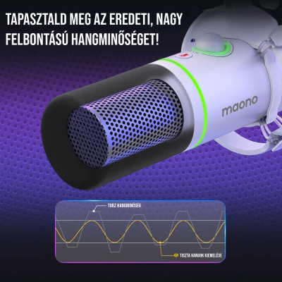 MAONO PD200XS USB Dynamic Streamer Mikrofon RGB + Tartókar Kit
