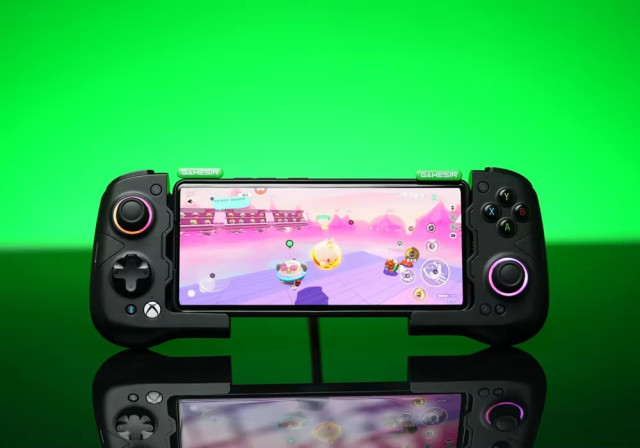 GameSir X4 Aileron Vezeték Nélküli Kontroller Telefontartóval - Fekete-Zöld