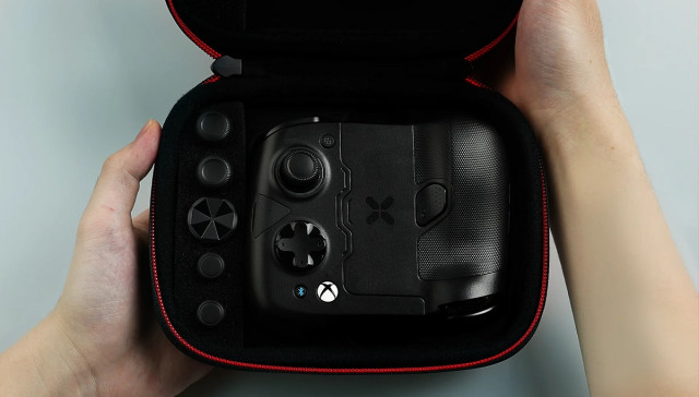 GameSir X4 Aileron Vezeték Nélküli Kontroller Telefontartóval - Fekete-Zöld