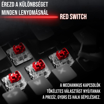 Spirit of Gamer XPERT K250 Mechanikus Gamer billentyűzet - HU