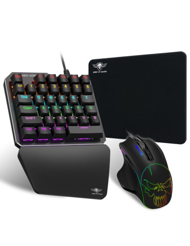 Spirit of Gamer XPERT-G700 Mechanikus billentyűzet, egér, egérpad csomag - US kiosztás