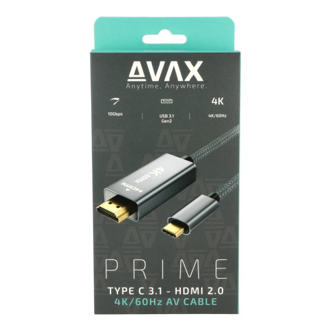 AVAX AV902 PRIME USB-C - HDMI 2.0 AV kábel 4K/60Hz 2m